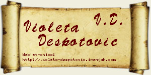 Violeta Despotović vizit kartica